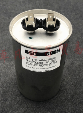 墨西哥产 50uF 440VAC CDE SFT44S50K391B-F 电容器 50MFD