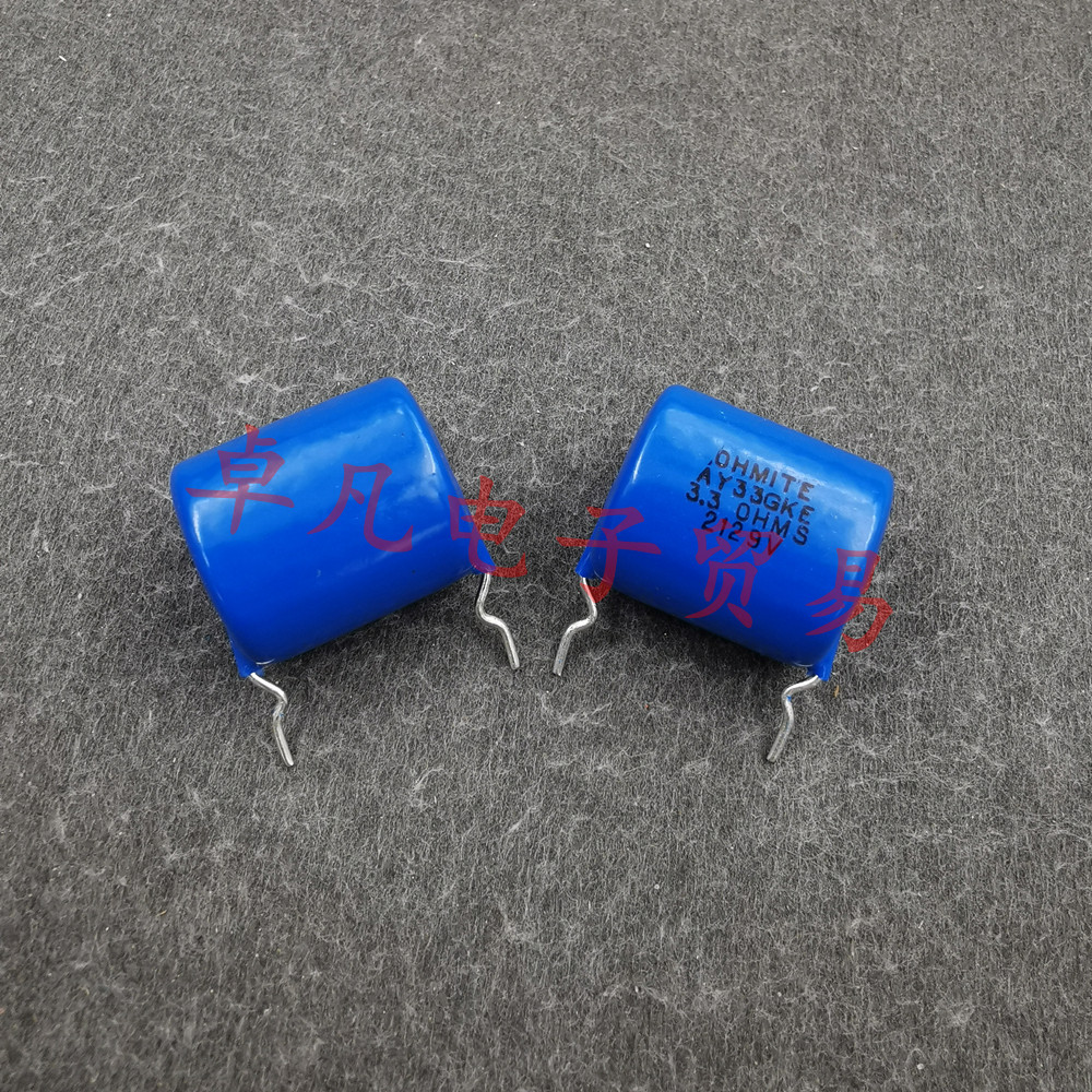 美国产 3.3R 4.5W OHMITE AY33GKE 3.3ohms 3.3欧 陶瓷复合电阻 - 实物图