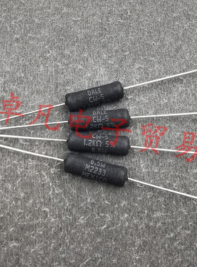 墨西哥产 DALE 1K2 5% 6.5W CW-5 线绕电阻 VISHAY 1.2KΩ MEXICO
