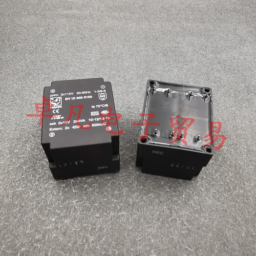 德国产 HAHN BV EI 305 0150 2x115V转2x15V 公鸡电源变压器 16VA
