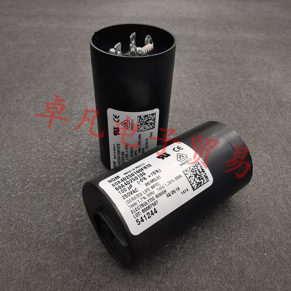 墨西哥产 NGM 100uF 250VAC 100uF 启动电容 60A4D250100FRET