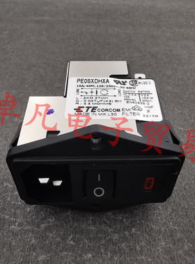 TE Corcom PE0SXDHXA 10A 120/250V 滤波器开关电源插座 泰科