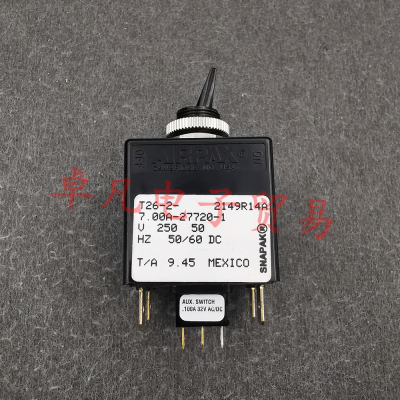 墨西哥产 埃伯斯  T26-2-7,00A-27720-1 AIRPAX 断路器开关 7A