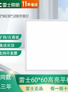 雷士照明LED平板灯600*600嵌入式矿棉板铝扣板NLED4013CJ 4014CJ