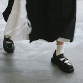 原创小众日系小皮鞋 女2024新款 厚底圆头玛丽珍鞋 冉言 学院风单鞋