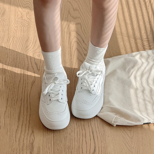 平底板鞋 厚底百搭休闲面包鞋 不退换 街头潮酷女鞋 清仓特价