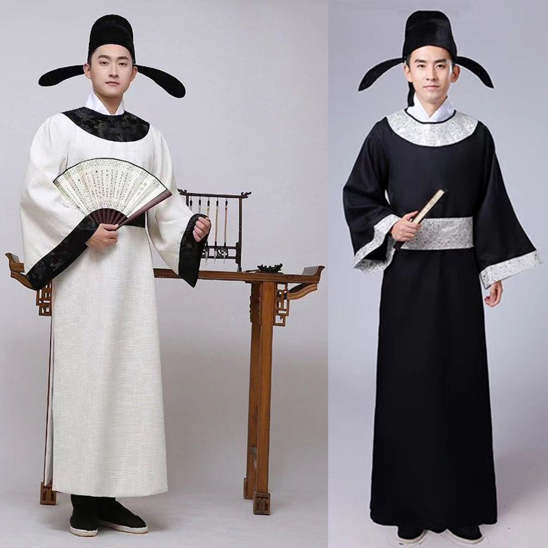 唐代古装汉服李白成人儿童杜甫诗人服装端午节屈原书生话剧演出服