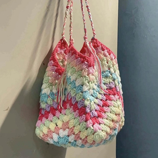 手工编织包包diy材料包毛线钩针单肩包流浪包腋下包送女朋友礼物