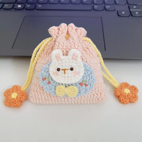 手工编织包钩针diy材料包自制可爱兔子零钱包送女友闺蜜生日礼物