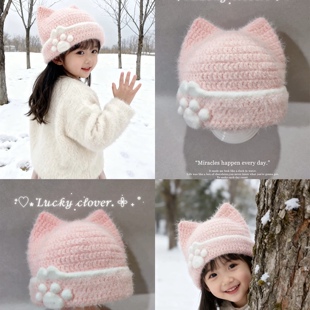 雪妃尔毛线DIY精灵苹果帽宝宝精灵帽子秋冬保暖钩针编织材料包