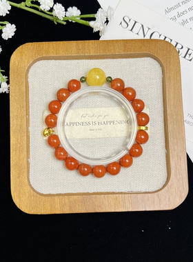 Ada珠宝天然南红手串链碧玉隔珠新中式国风配饰女款礼物轻奢