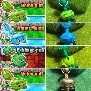 鹊城百货-植物大战僵尸-兼容乐高拼插公仔-西瓜投手卷心菜投手