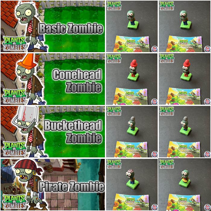 鹊城百货-植物大战僵尸-极小号实心公仔-R组-铁通僵尸路障僵尸