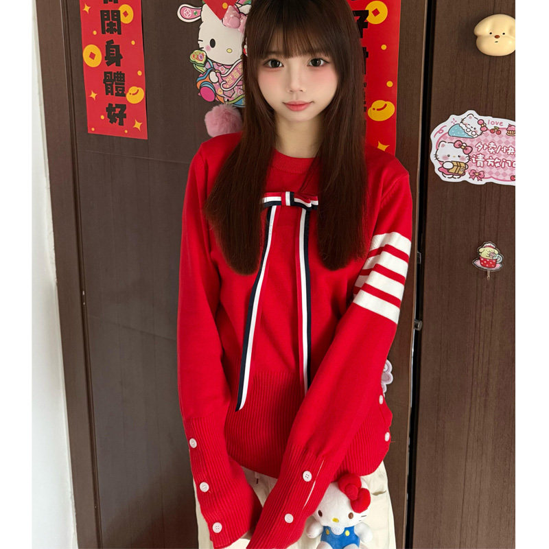 新年战袍拜年服红色针织衫女长袖套头毛衣打底内搭外穿2026新款,女装/女士精品,大码内搭,淘宝优惠券,粉丝福利购,淘宝优惠卷