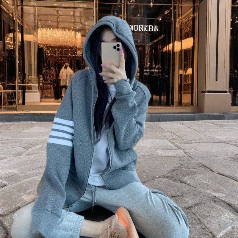 早春韩系穿搭TB外套连帽卫衣女高级感旅游穿搭2025新款大码外套,女装/女士精品,常规大码外套,淘宝优惠券,粉丝福利购,淘宝优惠卷