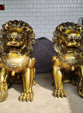 定做北京狮大号铜狮子