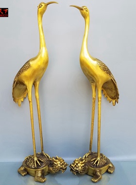 大型落地长寿龟仙鹤工艺品定制