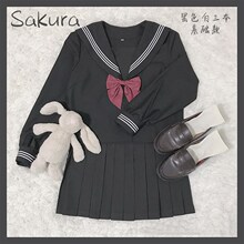 女装大佬大码JK制服套装正统黑色白三本基础款不良少女正版水手服