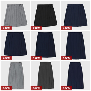 纯色百褶短裙正统JK制服裙学生高腰日系学院风中长裙优等生不良裙