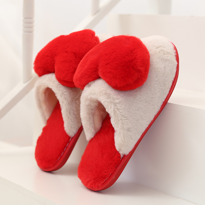 不包跟保暖简约室内加绒棉拖鞋