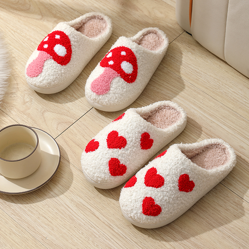 包头保暖简约室内棉拖鞋