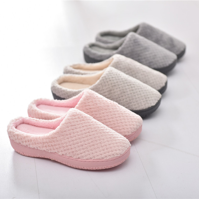 外贸出口冬厚底包跟大码棉拖鞋