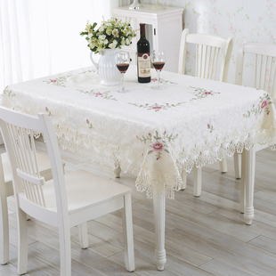 布艺奶白色桌布圆桌布茶几布餐桌布台布桌垫方桌布盖布椅垫套装u.