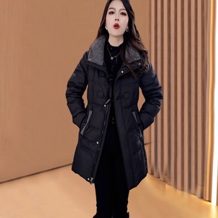 洋气妈妈冬装羽绒棉服中长款2025新款中老年女士时尚高端外套棉袄