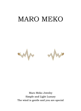 MaroMeko满钻心动耳钉