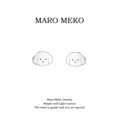 MaroMeko可爱小狗耳钉