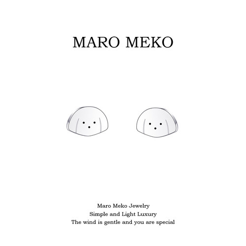 MaroMeko可爱小狗耳钉