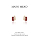 Maro Meko新年酒红色豆豆耳钉女设计感小众耳环高级感过年耳夹