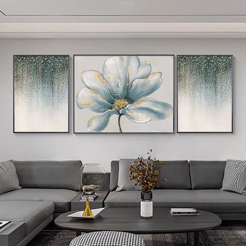 纯手绘油画抽象艺术花卉