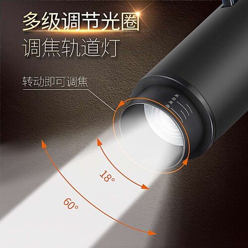 变焦led射灯轨道服装店背景墙展会聚光散光明装滑道COB调焦导轨灯