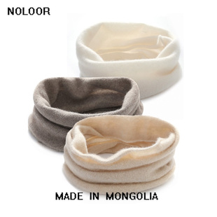 蒙古国进口原色原绒纯山羊绒脖套帽子秋冬季围巾保暖男女护颈部套