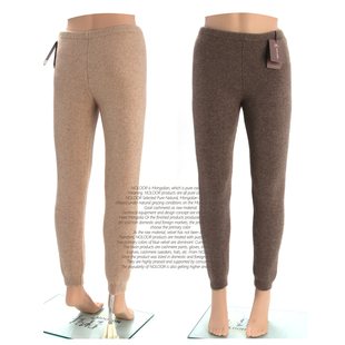 NOLOOR 蒙古国进口纯羊绒裤奢侈品级有机绒男女修身秋冬季保暖裤