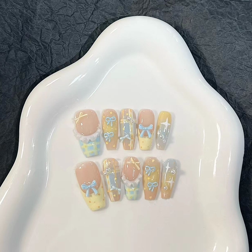 海盐芝士裙摆可拆卸美甲