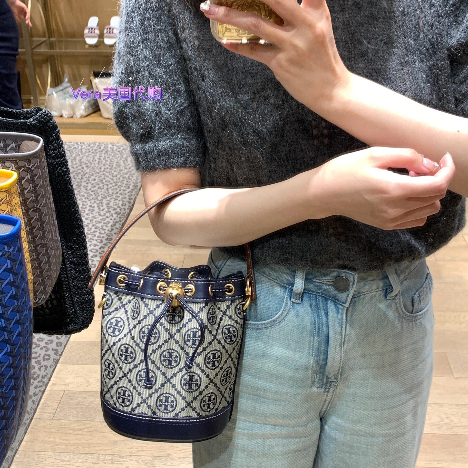 宝藏级牛货 MCGRAW 变形手提斜挎徽标水桶包磁性按扣荔枝纹包1203