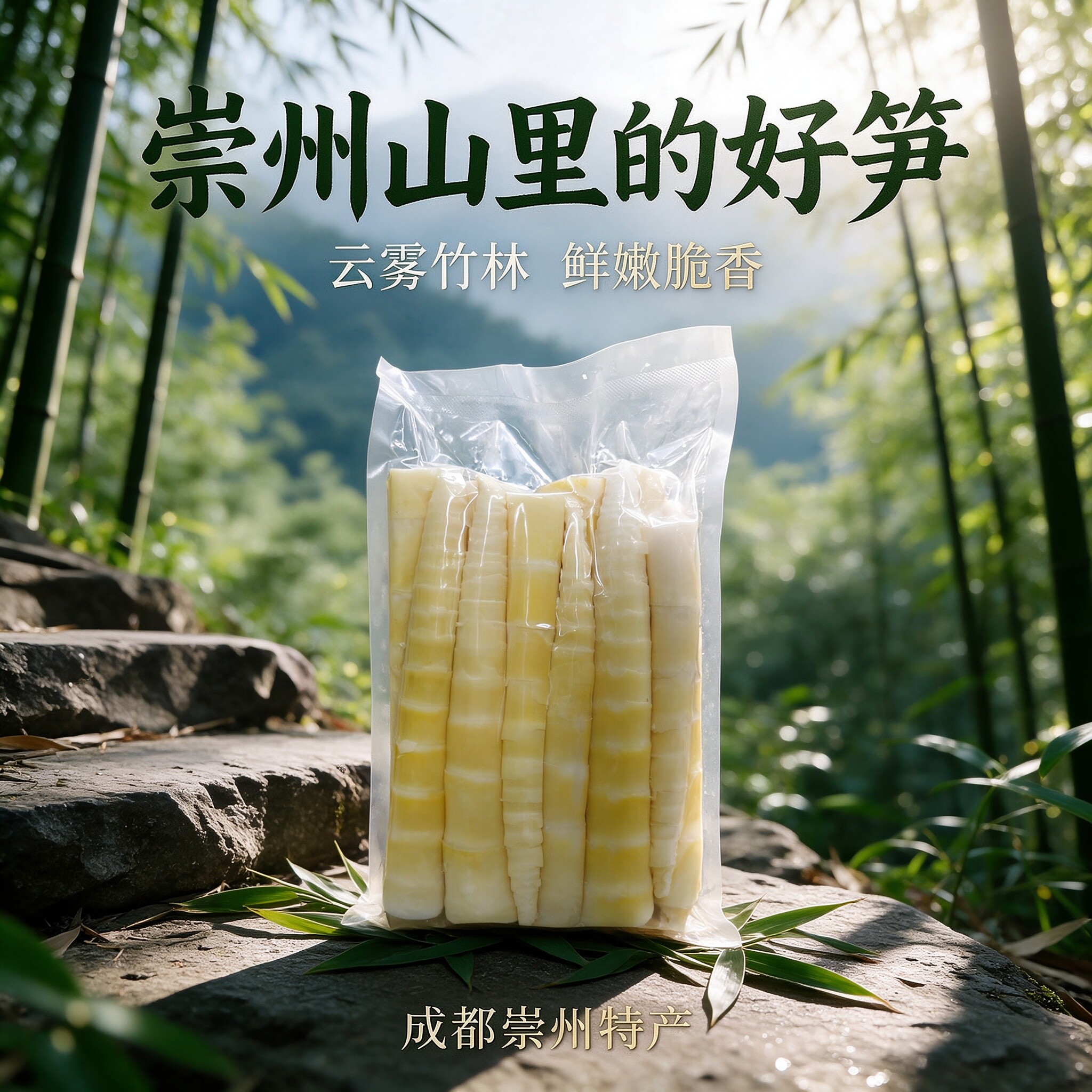 新鲜嫩笋尖四川农家特产竹笋火锅食材笋凉拌竹笋真空包装竹笋尖