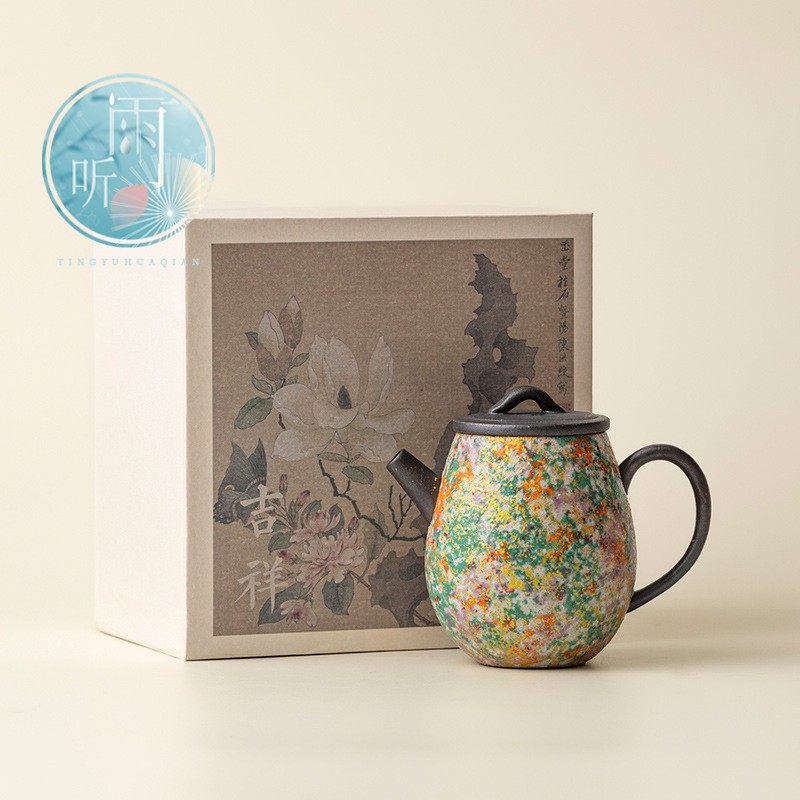 岩绘时光乐缘壶手工陶瓷泡茶壶家用中式功夫茶具单个泡茶器伴手礼图片