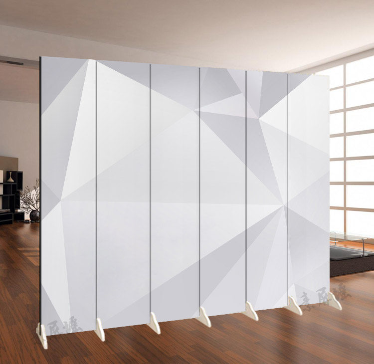 简约多边形立体不规则公司创意科技抽象背景屏风隔断客厅时尚主播