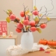 仿真柿子果实树枝柿柿如意假花摆设客厅插花装 饰花艺摆件干花花束