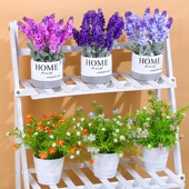 假花仿真花摆设客厅桌面装 饰品小摆件满天星植物花卉假绿植盆栽