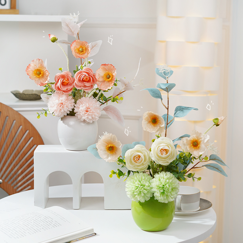 家居餐桌花束装饰品轻奢花艺摆件