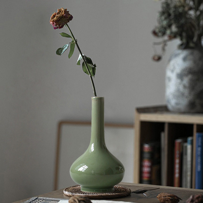 沁园春景德镇陶瓷花瓶葫芦复古新中式家居摆件装饰工艺品青瓷花器,家居饰品,仿真花/假花,淘宝优惠券,粉丝福利购,淘宝优惠卷