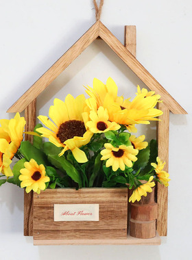 沁园春欧式木制挂盆花墙上装饰创意壁挂花篮家居客厅墙面装饰花盆