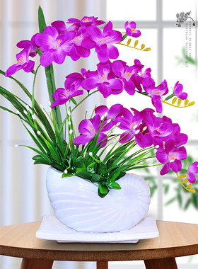 蝴蝶兰仿真花盆景套装兰花花卉