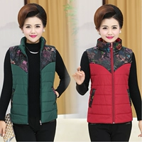 Áo vest nữ màu sáng kết hợp áo lụa cotton áo sơ mi nữ trung niên cổ áo xuống cổ áo cotton bên trong và bên ngoài mặc - Áo vest thoi trang nu