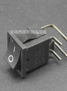 船型开关KCD1-104 黑色 4脚2档 电源开关 弯脚 6A/250V 10A/125V