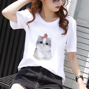 清仓~短袖t恤女装2026夏装上衣韩版宽松学生百搭时尚半袖体恤小衫